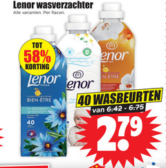  24 40 279 lenor wasverzachter flacon fresh collection wellbeing zeebries fraicheur hypoallergeen peaux zacht joy etre wasbeurten 