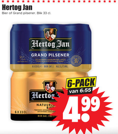  hertog jan blikjes bier 1 6 33 99 grand pilsener blik meesterbrouwer volmondig goudblond langer rijkere 7 bied traditioneel ui granen pack 