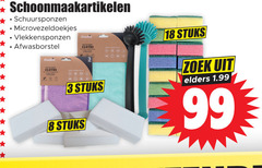  3 8 18 99 schoonmaakartikelen schuursponzen microvezeldoekjes afwasborstel cloths stuks zoek elders 