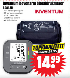  bloeddrukmeter 2 inventum bovenarm hartslagweergave geheugenplaatsen personen lcd scherm indicator pulse min 8 02 am 00 elders 