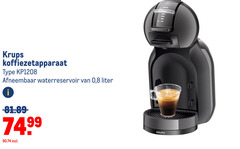  krups dolce gusto apparaten koffiezetapparaat kp1208 afneembaar waterreservoir 8 liter 