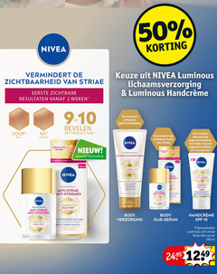  1 2 4 15 50 100 nivea striae zichtbare weken luminous lichaamsverzorging dag bevelen pigmentvlekken nieuwe effectiviteit bewezen kruidvat verhindert striemen anti vlekken body oil serum egale teint getest vie strips zon riemen new tent handcreme creme chains pigment verzorging olie ml 