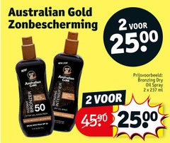  2 50 australian gold zonbescherming new bronzer instant spray gel water liter broad spectrum lock bronzing dry oil boost ml 