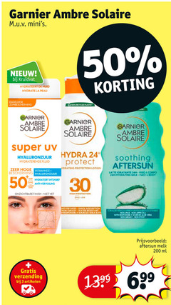  3 24 30 50 100 200 garnier ambre solaire kruidvat hydrateert huid la peau dagelijkse zonbescherming super uv hyaluronzuur hydraterende fluid vitamine bescherming intensief anti vervuiling lange uva onzichtbare finish vet recycled plastic hydra protect protection lotion high soothing aftersun latte hydratante hydrating milk face body dryness quick absorption water resistant sourced burt with responsibly aloe vera sticky verzending artikelen melk ml 