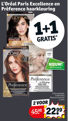  1 2 paris excellence haarkleuring nouveau universal nudes toner platinum ice apres new shine huile brillance kleur reflecties weken resultaat couleur semaines couverture des blancs le anti gele 4x haar longue cheveux kruidvat stuks 