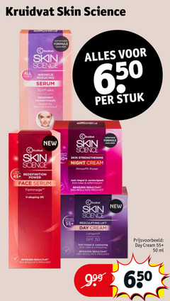  30 50 650 kruidvat skin science all ages vertrouwde formule wrinkle reducing serum stuk new 45 power face shaping lift beauty active strengthening night cream mimox anti rimpel verstevigend rides raffermissant bewezen resultaat des pro visage 55 resculpting day ml 