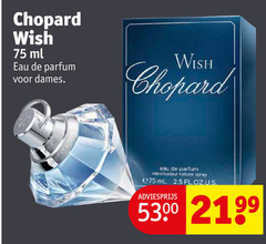  chopard wish ml eau parfum dames vaporisateur natural spray e75 2.5 