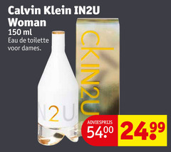  150 calvin klein in2u woman ml eau toilette dames ckin2u 