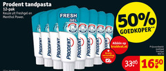  12 50 1650 prodent tandpasta pak freshgel menthol power fresh gel double action chow goedkoper kruidvat.nl verzending multipak ml 