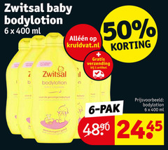  1 6 50 400 zwitsal baby bodylotion ml kruidvat.nl b verzending artikel gevoelige babyhuid pak 