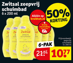  1 6 24 50 200 zwitsal zeepvrij schuimbad ml kruidvat.nl verzending artikel bad ge gevoelige babyhuid pak zeepvrije 