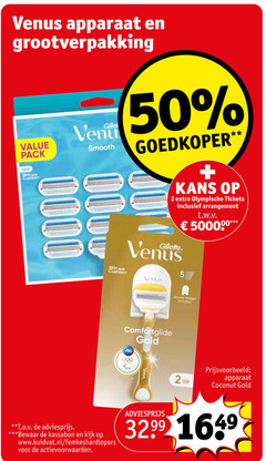  2 5 50 venus apparaat grootverpakking pack new skin cushion smooth goedkoper kans olympische tickets arrangement gillette t.w.v. hanger gold coconut kassabon 