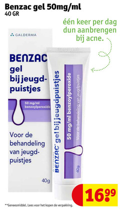  40 50 gel 50mg ml keer dag dun acne puistjes mg benzoylperoxide jeugdpuistjes geneesmiddel lees 