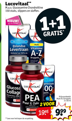  1 2 50 90 100 150 1998 lucovitaal glucosamine stuks slippers sloffen kruidvat lucovit vitamine multi ijslandse levertraan omhulsel vis druppels vitamin gemoeds toestanden lucoviTAAL collage chondroitine 1500 200 500 15 table spieren mg werking voeding drank puur tabletten lees ml 