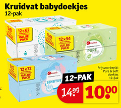  12 1000 kruidvat babydoekjes pak pack stuks soft 12x72 que sensitive doekjes 