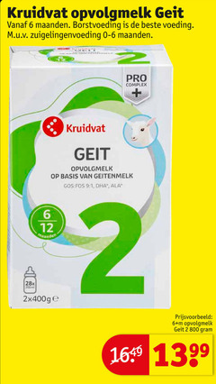  1 2 6 9 12 kruidvat opvolgmelk geit maanden borstvoeding voeding zuigelingenvoeding pro complex basis geitenmelk 200ml 