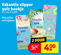  2 6 vakantie slipper quiz boekje stuk online jaar vragen 