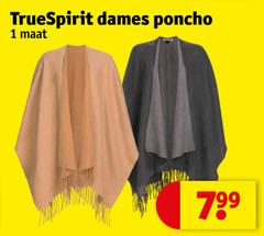  1 truespirit dames poncho maat 