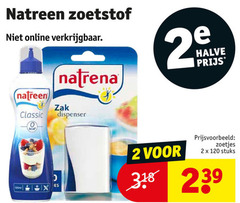  2 120 zoetstof online classic natrena zak dispenser halve zoetjes stuks 