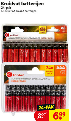  24 kruidvat batterijen pak aa aaa pack alkaline piles alcalines power kruid 