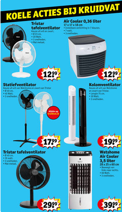  3 7 17 18 20 23 25 28 30 35 40 45 60 koele kruidvat tristar tafelventilator wit zwart cm watt snelheden mat metaal air cooler 36 liter instelbare verlichting kleuren statiefventilator watshome kolomventilator lengte kruidvat.nl 5 beweegt links rechts 