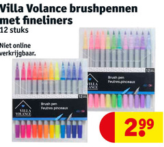  12 villa volance fineliners stuks online lance brush pen 