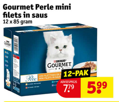  12 gourmet mini filets saus purina les filettines pak 