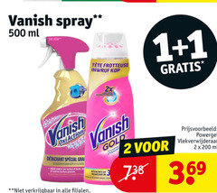  1 2 200 500 vanish spray ml frotteuse inwrijf kop 2x action detachant resultaat gold power powergel vlekverwijderaar 