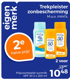  2 30 50 200 merk trekpleister zonbescherming halve after sun aloe vera lotion sunmilk ml 