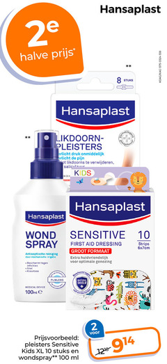  2 8 10 100 hansaplast 2e halve stuks pleisters vederlicht druk onmiddellijk pijn likdoorns verwijderen kids wond spray antiseptische reiniging mechanische irrigatie beschermt infecties kleurloos medical device 100ml sensitive dressing formaat huidvriendelijk genezing beschermen for bacteria shield bacterien strips xl wondspray ml 