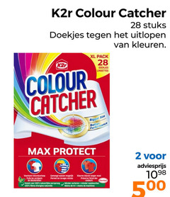  2 28 100 500 k2r colour catcher stuks doekjes xl pack lingettes bigger size kleuren protect kleurdoorloop les decoloration gemengd wassen lavages mixtes vezels natuurlijke oorsprong nature langer des couleurs minder sorteren wasbeurten moins tri machines henkel 