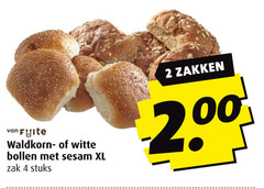  2 4 200 waldkorn-bollen witte bollen sesam xl zak stuks zakken 