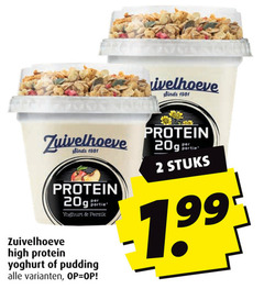  2 zuivelhoeve protein yoghurt perzik high pudding stuks 