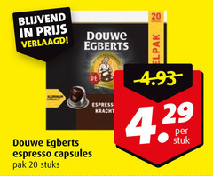  douwe egberts koffiecups 20 verlaagd aluminium espresso capsules pak stuks kracht stuk 