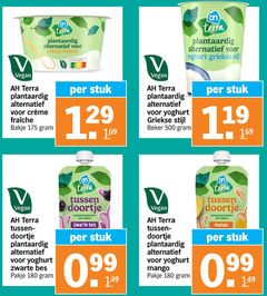  180 500 terra plantaardig alternatief bakje nutri score stuk yoghurt griekse stijl beker doortje zwarte bes pakje mango 