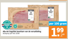  100 beter natuur boer ah.nl varken grill gegrilde beenham versafdeling actieprijs kilo flinterdunne 