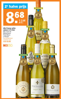  witte wijn 2 8 1870 2e halve franse wijnen liter cave pinot blanc flessen varieeren nix18 fris droog pays antonin rode alsace tradition rodet france grange touraine sauvignon 13 30 pouilly by jean with 