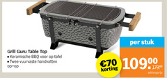  grill table top keramische bbq tafel twee vuurvaste handvatten stuk 