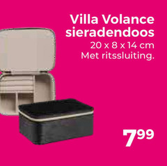  8 14 20 villa volance sieradendoos cm ritssluiting 