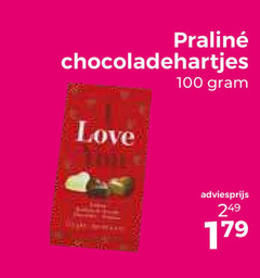  100 pralinee chocoladehartjes love 