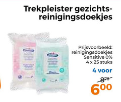  4 25 trekpleister gezichts reinigingsdoekjes sensitive stuks 6 