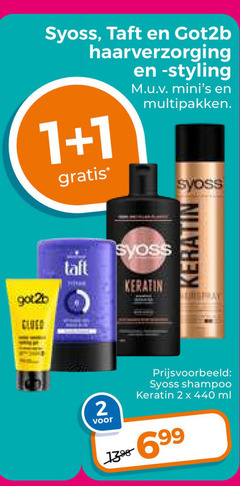  1 2 syoss taft got2b haarverzorging styling multipakken shampoo ml 