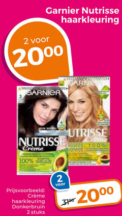  2 100 garnier nutrisse haarkleuring donkerbruin stuks bars 