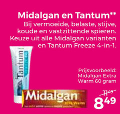  1 4 60 midalgan tantum stijve koude vastzittende spieren freeze warm 