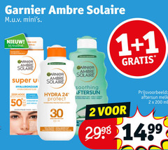  1 2 24 30 50 200 garnier ambre solaire kruidvat zonbescherming super hyaluronzuur hydraterende fluid vitamine bescherming and finish hydra protect hydrating protection lotion anti dryness quick absorption soothing aftersun melk ml 