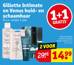  1 2 3 gillette intimate venus schaamhaar mesjes pak satin care nettoyant gel schoon fillets ml scheergel tim 