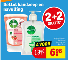  2 4 250 dettol handzeep navulling softon dry tonic france recharge touch antibacteria hand hydrating wasgel gel hydraterend ml 