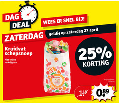  25 27 100 dag deal zaterdag kruidvat schepsnoep online schep snoep bonbons 