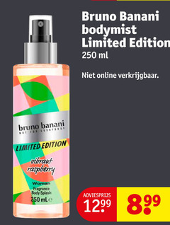  250 bruno banani for everybody limited edition raspberry bodymist ml online woman fragrance body splash 