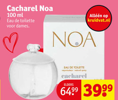  100 cacharel noa ml eau toilette dames kruidvat.nl vaporisateur natural spray elders 